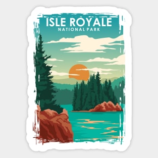 Isle Royale National Park Travel Poster Sticker